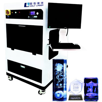 3D -laserveistos kaiverrettu kristallikuutiokone